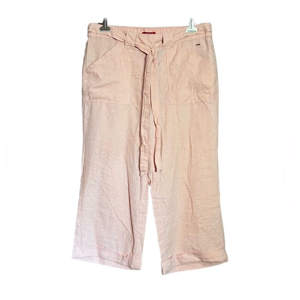 Guess pale pink linen blend pants